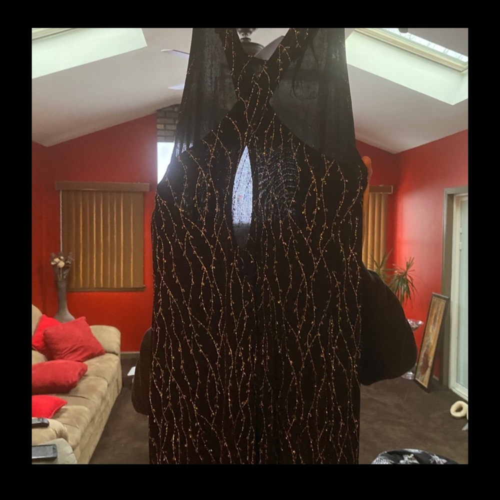Black Cut Out Halter Maxi Dress
